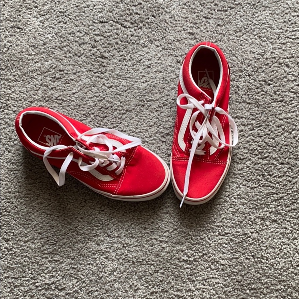 Red lowtop vans
